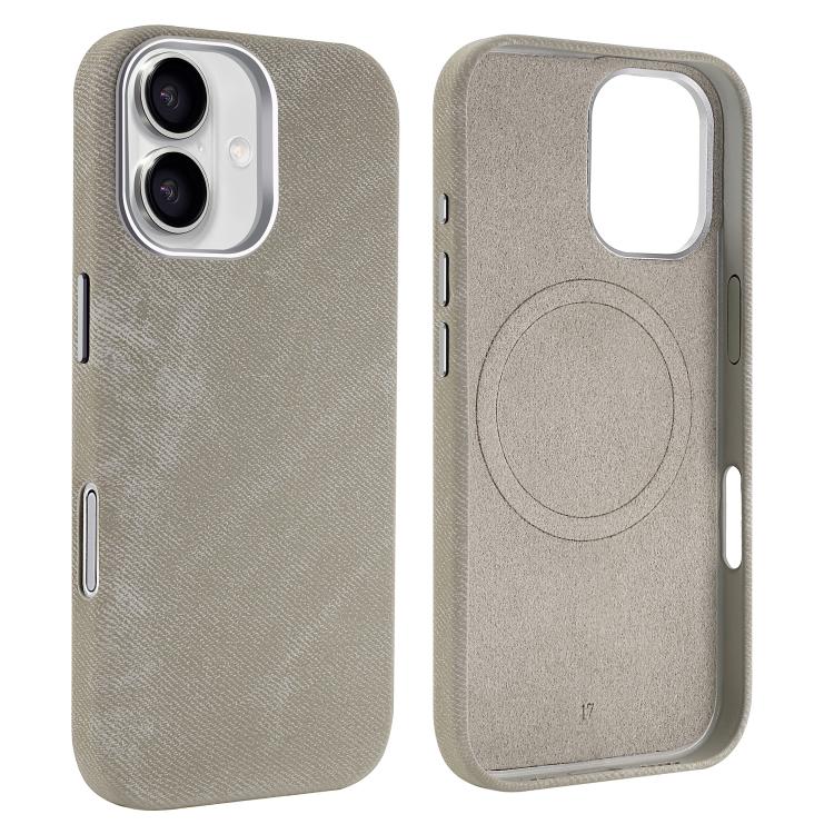 VIETAO Retro Denim Texture PU Leather MagSafe Phone Case, For iPhone 17 Pro Max, For iPhone 17 Pro, For iPhone 17, For iPhone Air, For iPhone 16 Pro Max, For iPhone 16 Pro, For iPhone 16, For iPhone 15 Pro Max