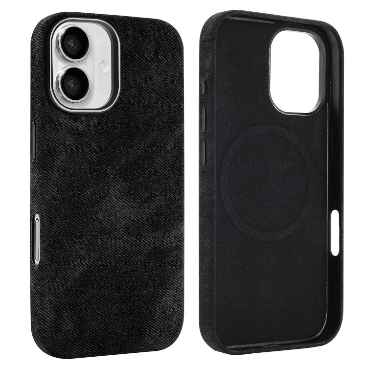 VIETAO Retro Denim Texture PU Leather MagSafe Phone Case, For iPhone 17 Pro Max, For iPhone 17 Pro, For iPhone 17, For iPhone Air, For iPhone 16 Pro Max, For iPhone 16 Pro, For iPhone 16, For iPhone 15 Pro Max