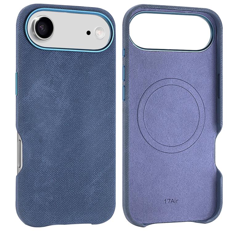 VIETAO Retro Denim Texture PU Leather MagSafe Phone Case, For iPhone 17 Pro Max, For iPhone 17 Pro, For iPhone 17, For iPhone Air, For iPhone 16 Pro Max, For iPhone 16 Pro, For iPhone 16, For iPhone 15 Pro Max