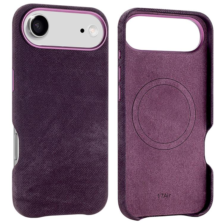 VIETAO Retro Denim Texture PU Leather MagSafe Phone Case, For iPhone 17 Pro Max, For iPhone 17 Pro, For iPhone 17, For iPhone Air, For iPhone 16 Pro Max, For iPhone 16 Pro, For iPhone 16, For iPhone 15 Pro Max