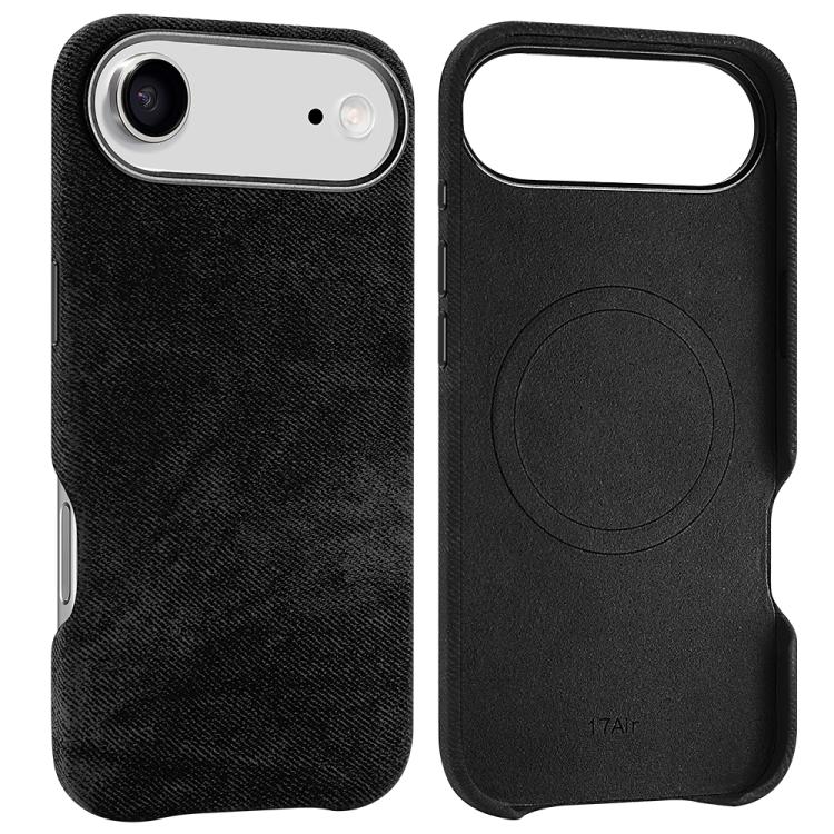 VIETAO Retro Denim Texture PU Leather MagSafe Phone Case, For iPhone 17 Pro Max, For iPhone 17 Pro, For iPhone 17, For iPhone Air, For iPhone 16 Pro Max, For iPhone 16 Pro, For iPhone 16, For iPhone 15 Pro Max