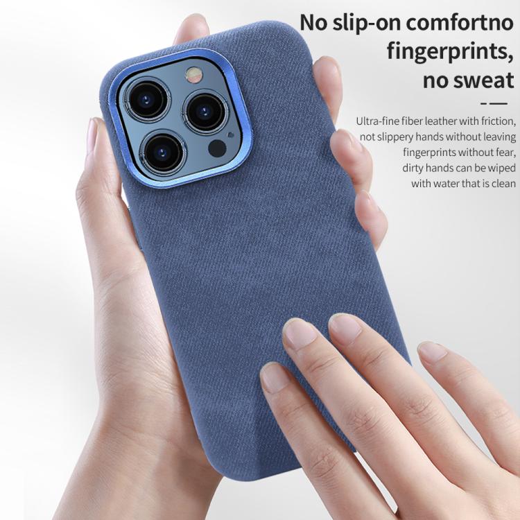 VIETAO Retro Denim Texture PU Leather MagSafe Phone Case, For iPhone 15 Pro, For iPhone 15, For iPhone 14, For iPhone 14 Pro, For iPhone 14 Pro Max, For iPhone 13 Pro Max, For iPhone 13 Pro, For iPhone 13