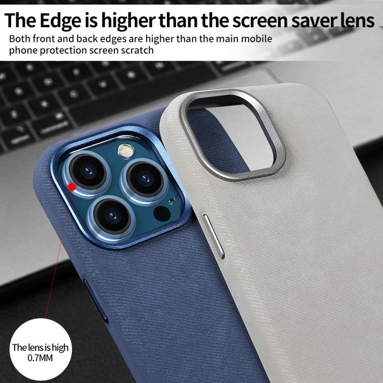 VIETAO Retro Denim Texture PU Leather MagSafe Phone Case, For iPhone 17 Pro Max, For iPhone 17 Pro, For iPhone 17, For iPhone Air, For iPhone 16 Pro Max, For iPhone 16 Pro, For iPhone 16, For iPhone 15 Pro Max