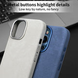 VIETAO Retro Denim Texture PU Leather MagSafe Phone Case, For iPhone 15 Pro, For iPhone 15, For iPhone 14, For iPhone 14 Pro, For iPhone 14 Pro Max, For iPhone 13 Pro Max, For iPhone 13 Pro, For iPhone 13