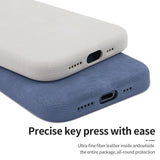 VIETAO Retro Denim Texture PU Leather MagSafe Phone Case, For iPhone 17 Pro Max, For iPhone 17 Pro, For iPhone 17, For iPhone Air, For iPhone 16 Pro Max, For iPhone 16 Pro, For iPhone 16, For iPhone 15 Pro Max
