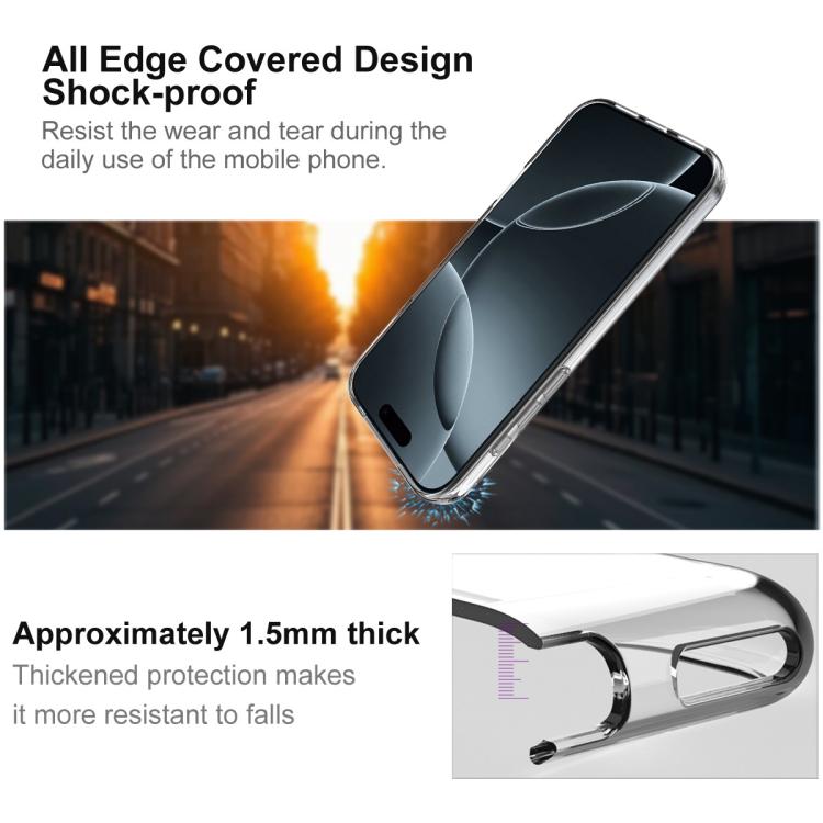imak UX-10 Series Transparent Shockproof TPU Phone Case, For iPhone 17 Pro Max, For iPhone 17 Pro, For iPhone 17, For iPhone Air, For iPhone Air MagSafe