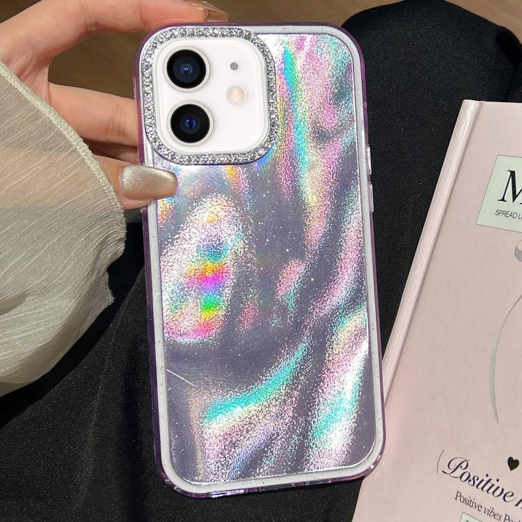 3 in 1 Diamond Lens Frame Quicksand Pattern Phone Case, For iPhone 13, For iPhone 12, For iPhone 12 Pro Max, For iPhone 12 Pro, For iPhone 11 Pro Max, For iPhone 11