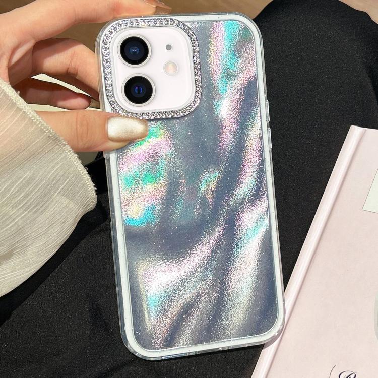 3 in 1 Diamond Lens Frame Quicksand Pattern Phone Case, For iPhone 13, For iPhone 12, For iPhone 12 Pro Max, For iPhone 12 Pro, For iPhone 11 Pro Max, For iPhone 11