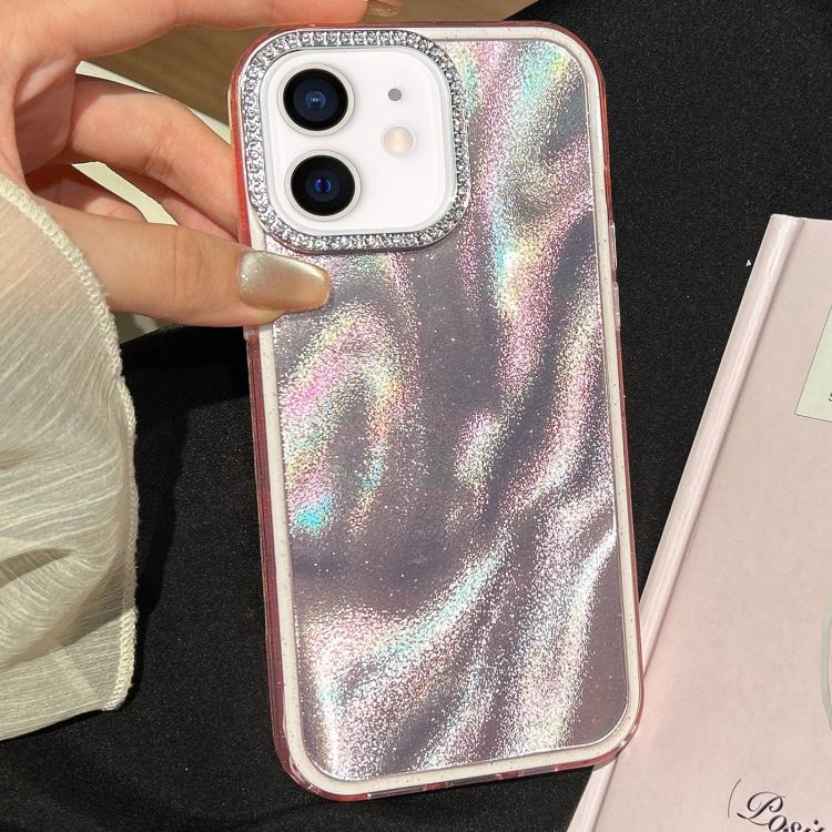3 in 1 Diamond Lens Frame Quicksand Pattern Phone Case, For iPhone 13, For iPhone 12, For iPhone 12 Pro Max, For iPhone 12 Pro, For iPhone 11 Pro Max, For iPhone 11