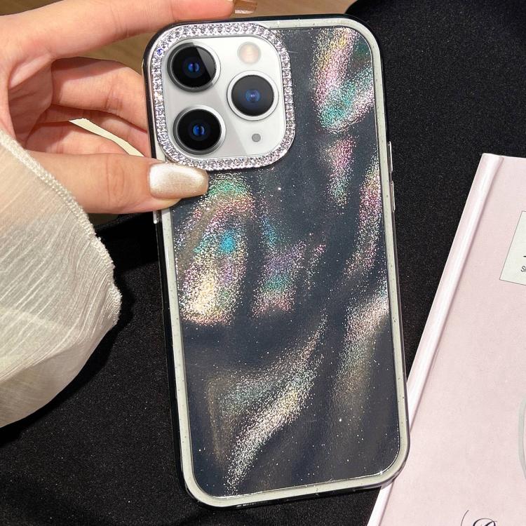 3 in 1 Diamond Lens Frame Quicksand Pattern Phone Case, For iPhone 13, For iPhone 12, For iPhone 12 Pro Max, For iPhone 12 Pro, For iPhone 11 Pro Max, For iPhone 11