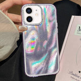 3 in 1 Diamond Lens Frame Quicksand Pattern Phone Case, For iPhone 13, For iPhone 12, For iPhone 12 Pro Max, For iPhone 12 Pro, For iPhone 11 Pro Max, For iPhone 11