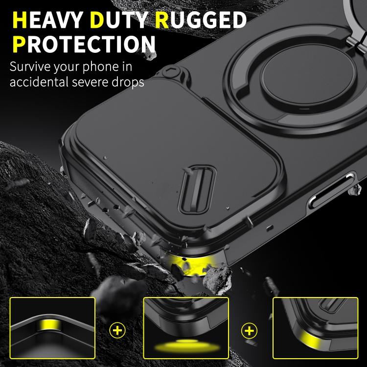 Sliding Camshield Ring Holder Phone Case, For iPhone 17 Pro Max, For iPhone 17 Pro, For iPhone 17, For iPhone Air