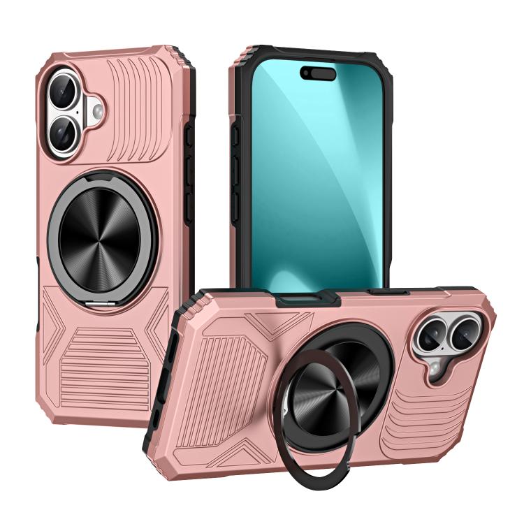Alloy Rotating Holder MagSafe Shockproof Phone Case, For iPhone 17 Pro Max, For iPhone 17 Pro, For iPhone 17, For iPhone Air