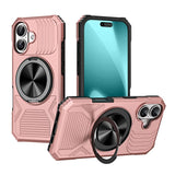 Alloy Rotating Holder MagSafe Shockproof Phone Case, For iPhone 17 Pro Max, For iPhone 17 Pro, For iPhone 17, For iPhone Air