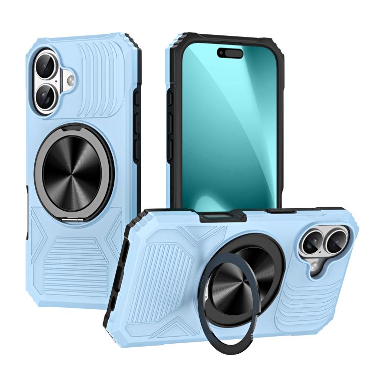 Alloy Rotating Holder MagSafe Shockproof Phone Case, For iPhone 17 Pro Max, For iPhone 17 Pro, For iPhone 17, For iPhone Air