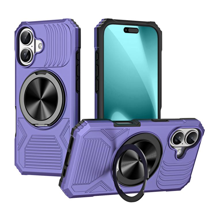 Alloy Rotating Holder MagSafe Shockproof Phone Case, For iPhone 17 Pro Max, For iPhone 17 Pro, For iPhone 17, For iPhone Air