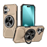Alloy Rotating Holder MagSafe Shockproof Phone Case, For iPhone 17 Pro Max, For iPhone 17 Pro, For iPhone 17, For iPhone Air