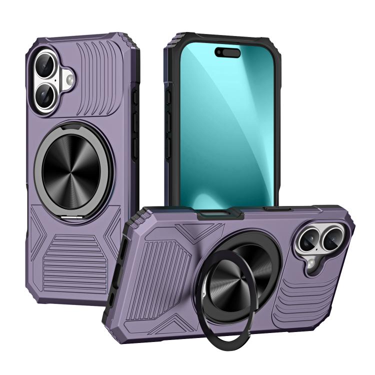 Alloy Rotating Holder MagSafe Shockproof Phone Case, For iPhone 17 Pro Max, For iPhone 17 Pro, For iPhone 17, For iPhone Air