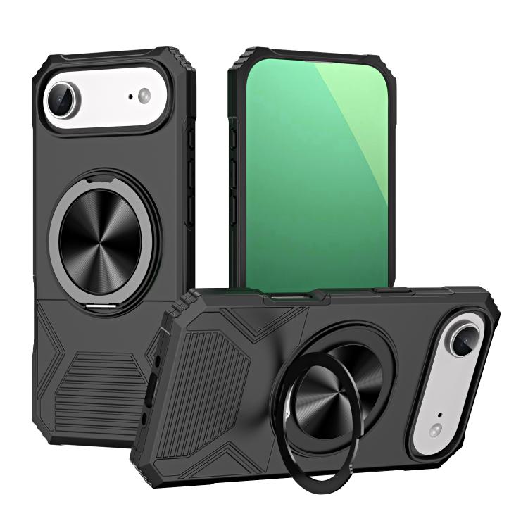 Alloy Rotating Holder MagSafe Shockproof Phone Case, For iPhone 17 Pro Max, For iPhone 17 Pro, For iPhone 17, For iPhone Air