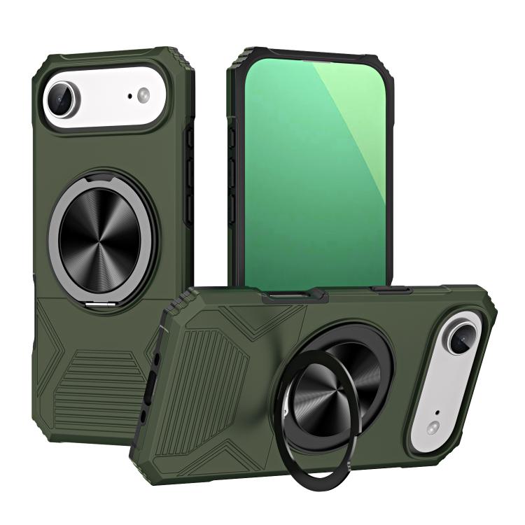Alloy Rotating Holder MagSafe Shockproof Phone Case, For iPhone 17 Pro Max, For iPhone 17 Pro, For iPhone 17, For iPhone Air