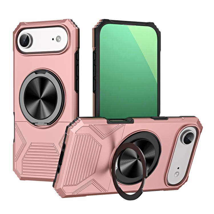 Alloy Rotating Holder MagSafe Shockproof Phone Case, For iPhone 17 Pro Max, For iPhone 17 Pro, For iPhone 17, For iPhone Air