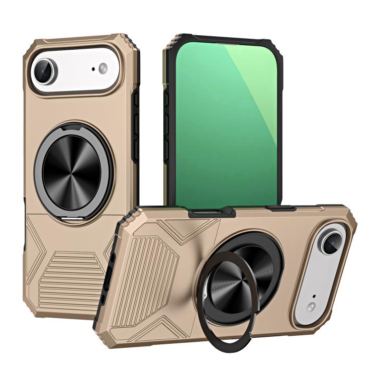 Alloy Rotating Holder MagSafe Shockproof Phone Case, For iPhone 17 Pro Max, For iPhone 17 Pro, For iPhone 17, For iPhone Air
