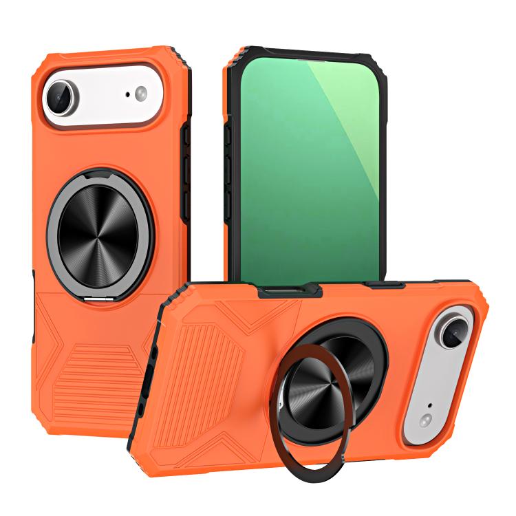 Alloy Rotating Holder MagSafe Shockproof Phone Case, For iPhone 17 Pro Max, For iPhone 17 Pro, For iPhone 17, For iPhone Air