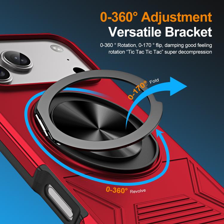 Alloy Rotating Holder MagSafe Shockproof Phone Case, For iPhone 18 Pro / 17 Pro, For iPhone 18 Pro Max/17 Pro Max, For iPhone 17, For iPhone Air