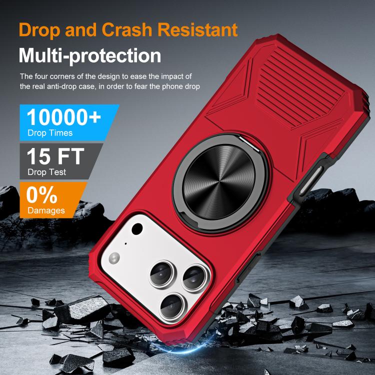 Alloy Rotating Holder MagSafe Shockproof Phone Case, For iPhone 18 Pro / 17 Pro, For iPhone 18 Pro Max/17 Pro Max, For iPhone 17, For iPhone Air