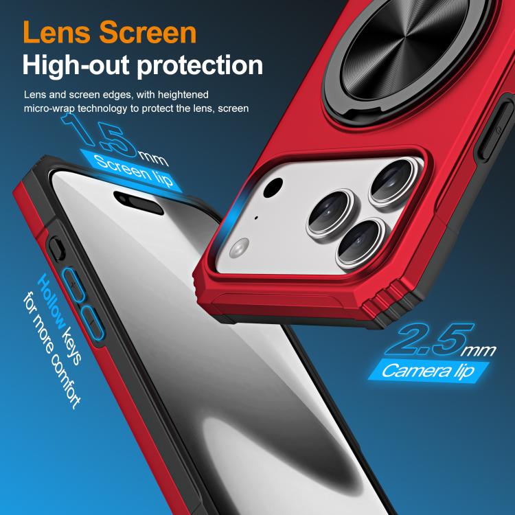 Alloy Rotating Holder MagSafe Shockproof Phone Case, For iPhone 18 Pro / 17 Pro, For iPhone 18 Pro Max/17 Pro Max, For iPhone 17, For iPhone Air