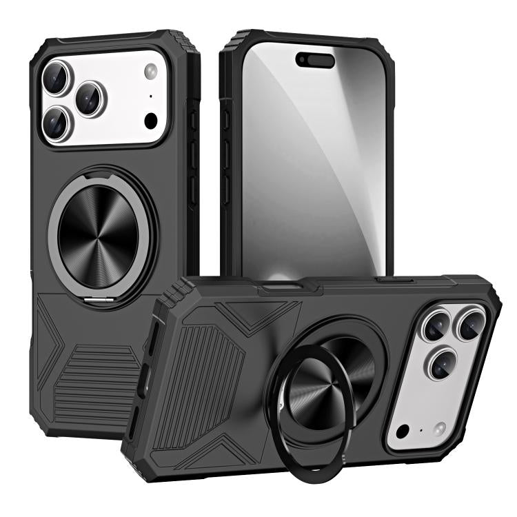 Alloy Rotating Holder MagSafe Shockproof Phone Case, For iPhone 18 Pro / 17 Pro, For iPhone 18 Pro Max/17 Pro Max, For iPhone 17, For iPhone Air