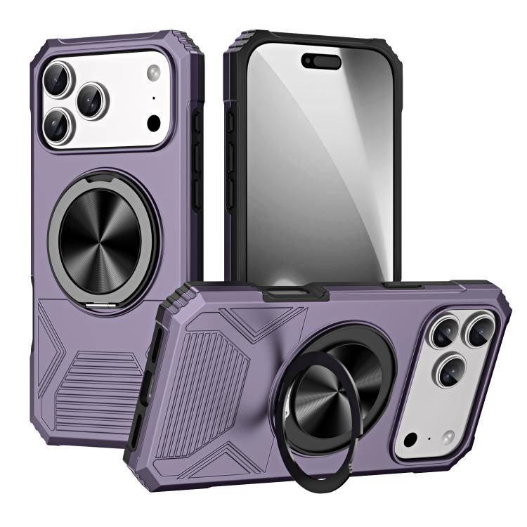 Alloy Rotating Holder MagSafe Shockproof Phone Case, For iPhone 18 Pro / 17 Pro, For iPhone 18 Pro Max/17 Pro Max, For iPhone 17, For iPhone Air