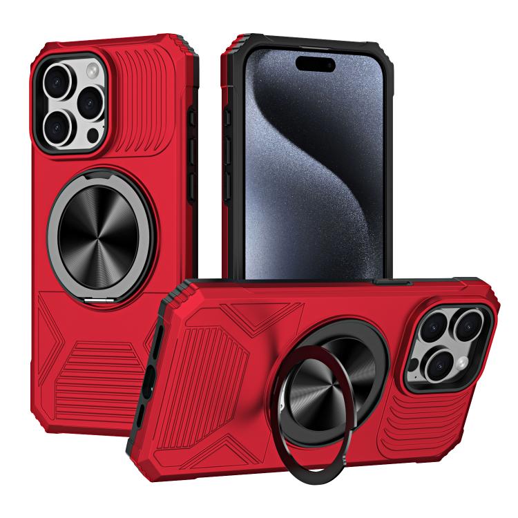 Alloy Rotating Holder MagSafe Shockproof Phone Case, For iPhone 14 Plus, For iPhone 13 Pro
