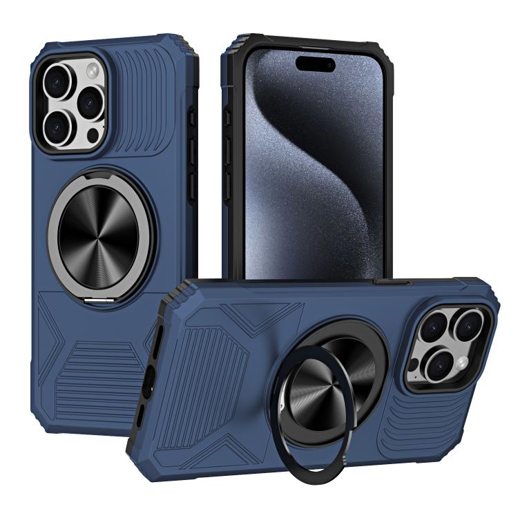 Alloy Rotating Holder MagSafe Shockproof Phone Case, For iPhone 14 Plus, For iPhone 13 Pro