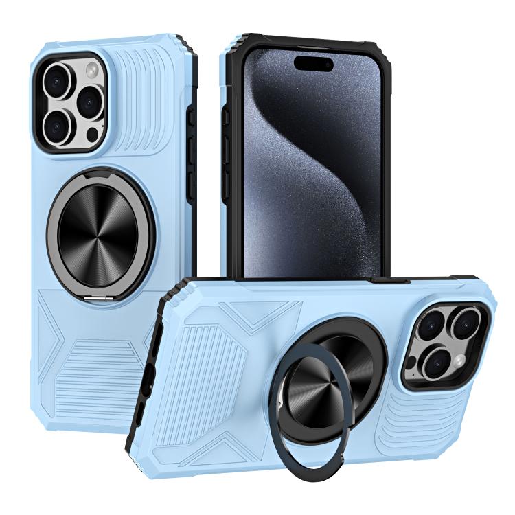 Alloy Rotating Holder MagSafe Shockproof Phone Case, For iPhone 14 Plus, For iPhone 13 Pro