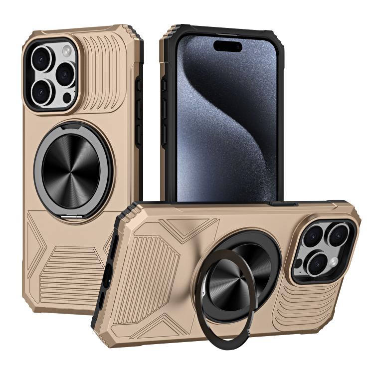 Alloy Rotating Holder MagSafe Shockproof Phone Case, For iPhone 14 Plus, For iPhone 13 Pro
