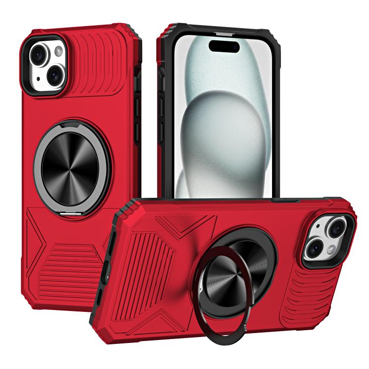 Alloy Rotating Holder MagSafe Shockproof Phone Case, For iPhone 14 Plus, For iPhone 13 Pro