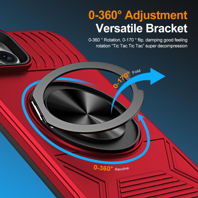 Alloy Rotating Holder MagSafe Shockproof Phone Case, For iPhone 14 Plus, For iPhone 13 Pro
