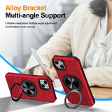 Alloy Rotating Holder MagSafe Shockproof Phone Case, For iPhone 14 Plus, For iPhone 13 Pro