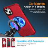 Alloy Rotating Holder MagSafe Shockproof Phone Case, For iPhone 14 Plus, For iPhone 13 Pro