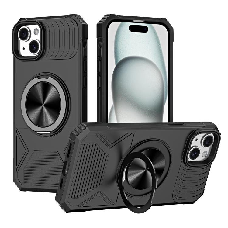 Alloy Rotating Holder MagSafe Shockproof Phone Case, For iPhone 14 Plus, For iPhone 13 Pro