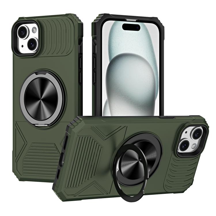 Alloy Rotating Holder MagSafe Shockproof Phone Case, For iPhone 14 Plus, For iPhone 13 Pro
