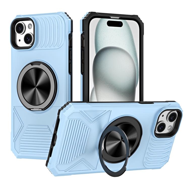 Alloy Rotating Holder MagSafe Shockproof Phone Case, For iPhone 14 Plus, For iPhone 13 Pro