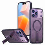 kalebol Honeycomb Cooling MagSafe Holder Phone Case, For iPhone 18 Pro, For iPhone 18 Pro Max, For iPhone 17e / 16e, For iPhone 17 Pro Max, For iPhone 17 Pro, For iPhone 17, For iPhone Air, For iPhone 16 Pro Max