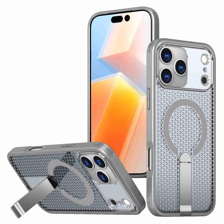 kalebol Honeycomb Cooling MagSafe Holder Phone Case, For iPhone 18 Pro, For iPhone 18 Pro Max, For iPhone 17e / 16e, For iPhone 17 Pro Max, For iPhone 17 Pro, For iPhone 17, For iPhone Air, For iPhone 16 Pro Max