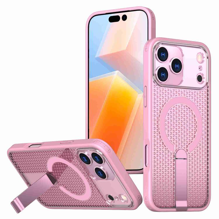 kalebol Honeycomb Cooling MagSafe Holder Phone Case, For iPhone 18 Pro, For iPhone 18 Pro Max, For iPhone 17e / 16e, For iPhone 17 Pro Max, For iPhone 17 Pro, For iPhone 17, For iPhone Air, For iPhone 16 Pro Max