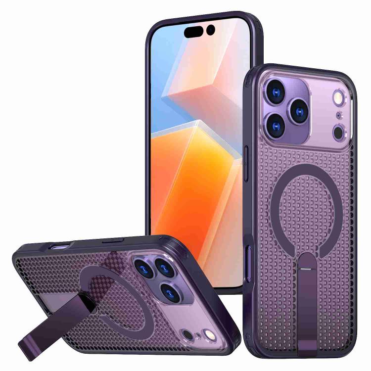 kalebol Honeycomb Cooling MagSafe Holder Phone Case, For iPhone 18 Pro, For iPhone 18 Pro Max, For iPhone 17e / 16e, For iPhone 17 Pro Max, For iPhone 17 Pro, For iPhone 17, For iPhone Air, For iPhone 16 Pro Max