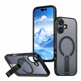 kalebol Honeycomb Cooling MagSafe Holder Phone Case, For iPhone 17e / 16e, For iPhone 17 Pro Max, For iPhone 17 Pro, For iPhone 17, For iPhone Air, For iPhone 16 Pro Max, For iPhone 16 Pro, For iPhone 16 Plus