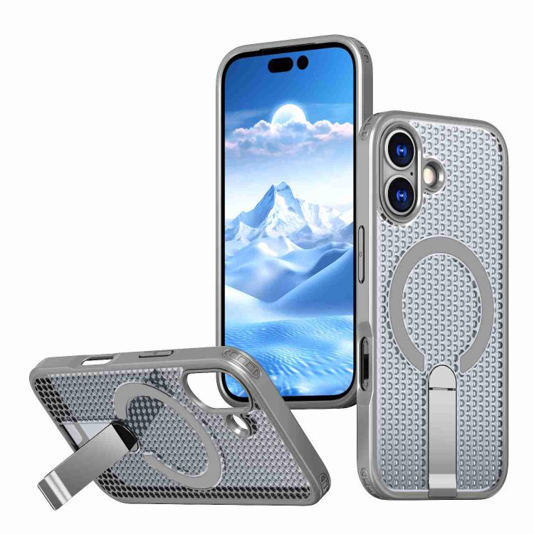 kalebol Honeycomb Cooling MagSafe Holder Phone Case, For iPhone 17e / 16e, For iPhone 17 Pro Max, For iPhone 17 Pro, For iPhone 17, For iPhone Air, For iPhone 16 Pro Max, For iPhone 16 Pro, For iPhone 16 Plus