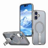 kalebol Honeycomb Cooling MagSafe Holder Phone Case, For iPhone 17e / 16e, For iPhone 17 Pro Max, For iPhone 17 Pro, For iPhone 17, For iPhone Air, For iPhone 16 Pro Max, For iPhone 16 Pro, For iPhone 16 Plus